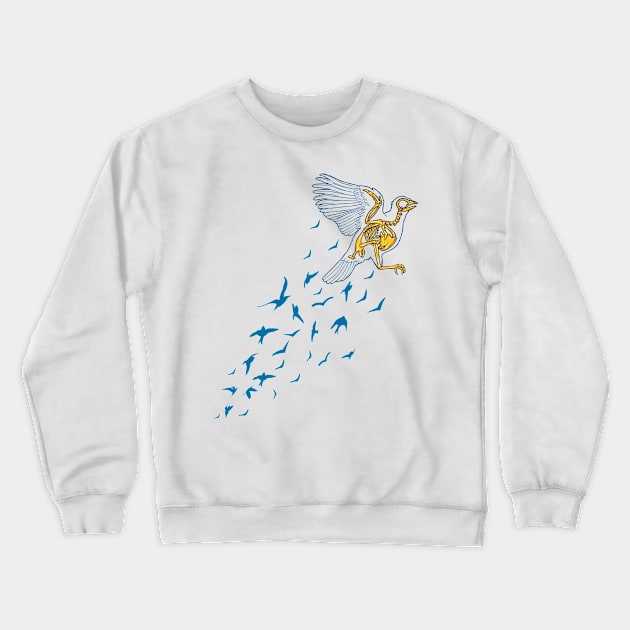 Skeleton Bird Crewneck Sweatshirt by supercuss